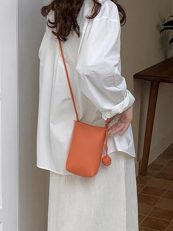 Solid Color Split-Joint Mini Handbags Crossbody Bags Bags