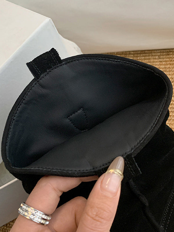 Pointed-Toe Split-Joint Pumps Boots