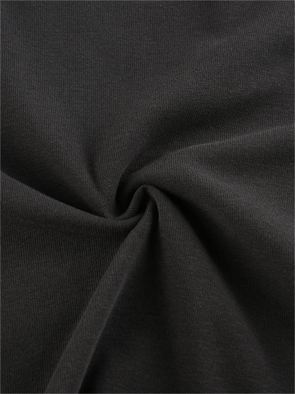 Dark Grey Vintage Eye Graphic Long Sleeve Crop Top