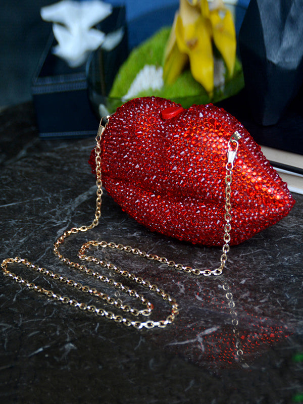 Chains Geometric Rhine Stones Crossbody Bags Bags Accessories