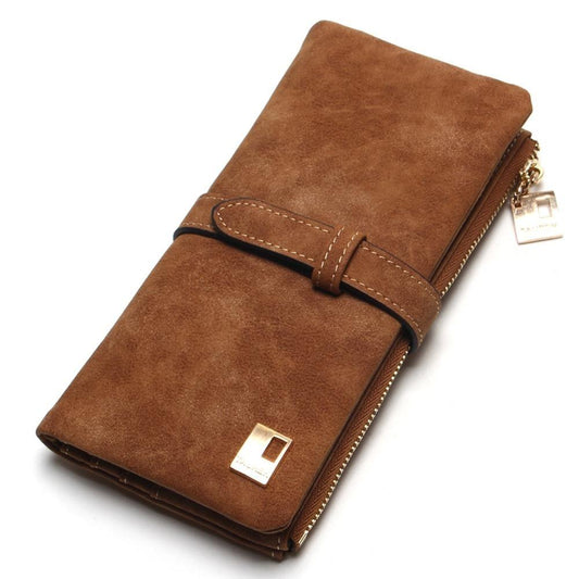 Nubuck Leather Long Wallet
