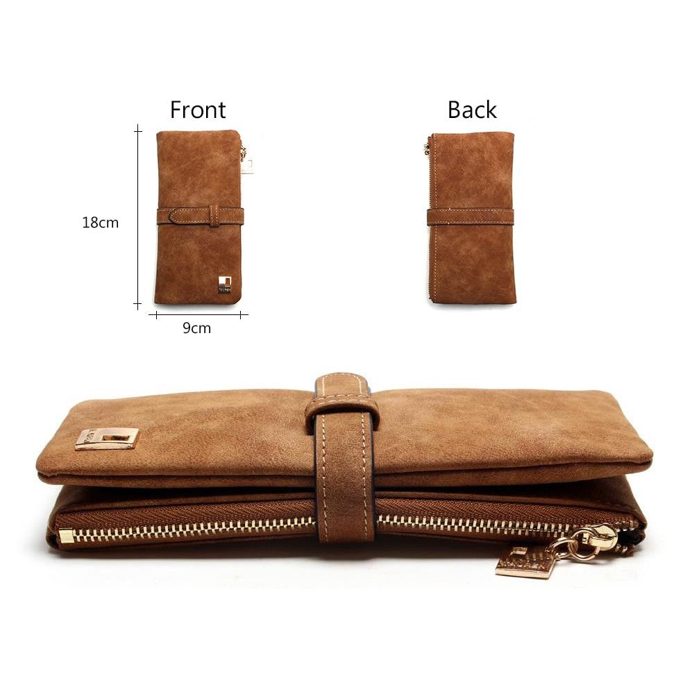Nubuck Leather Long Wallet