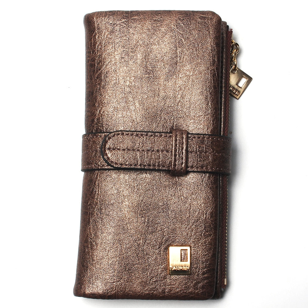 Nubuck Leather Long Wallet
