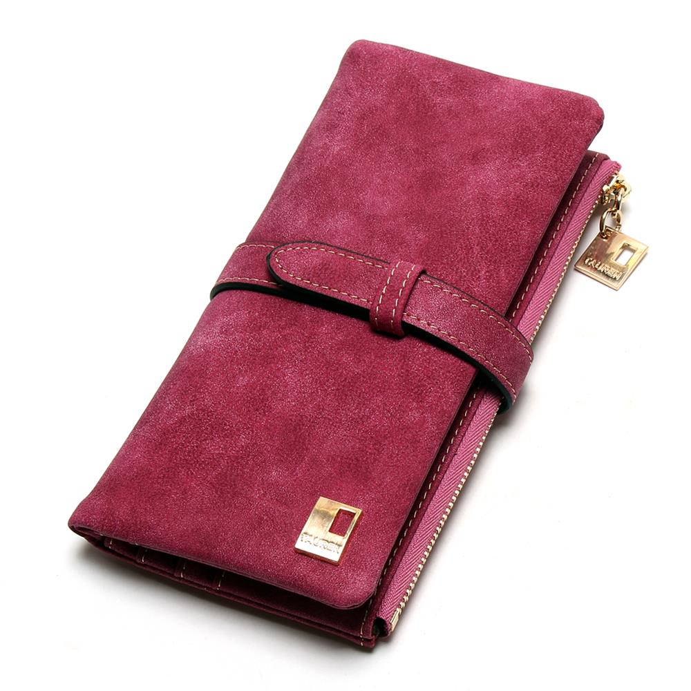 Nubuck Leather Long Wallet