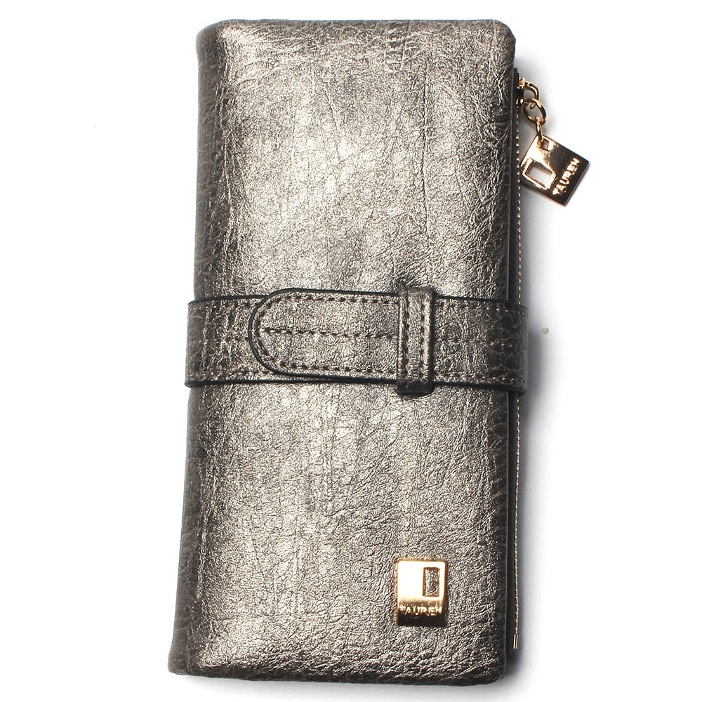 Nubuck Leather Long Wallet