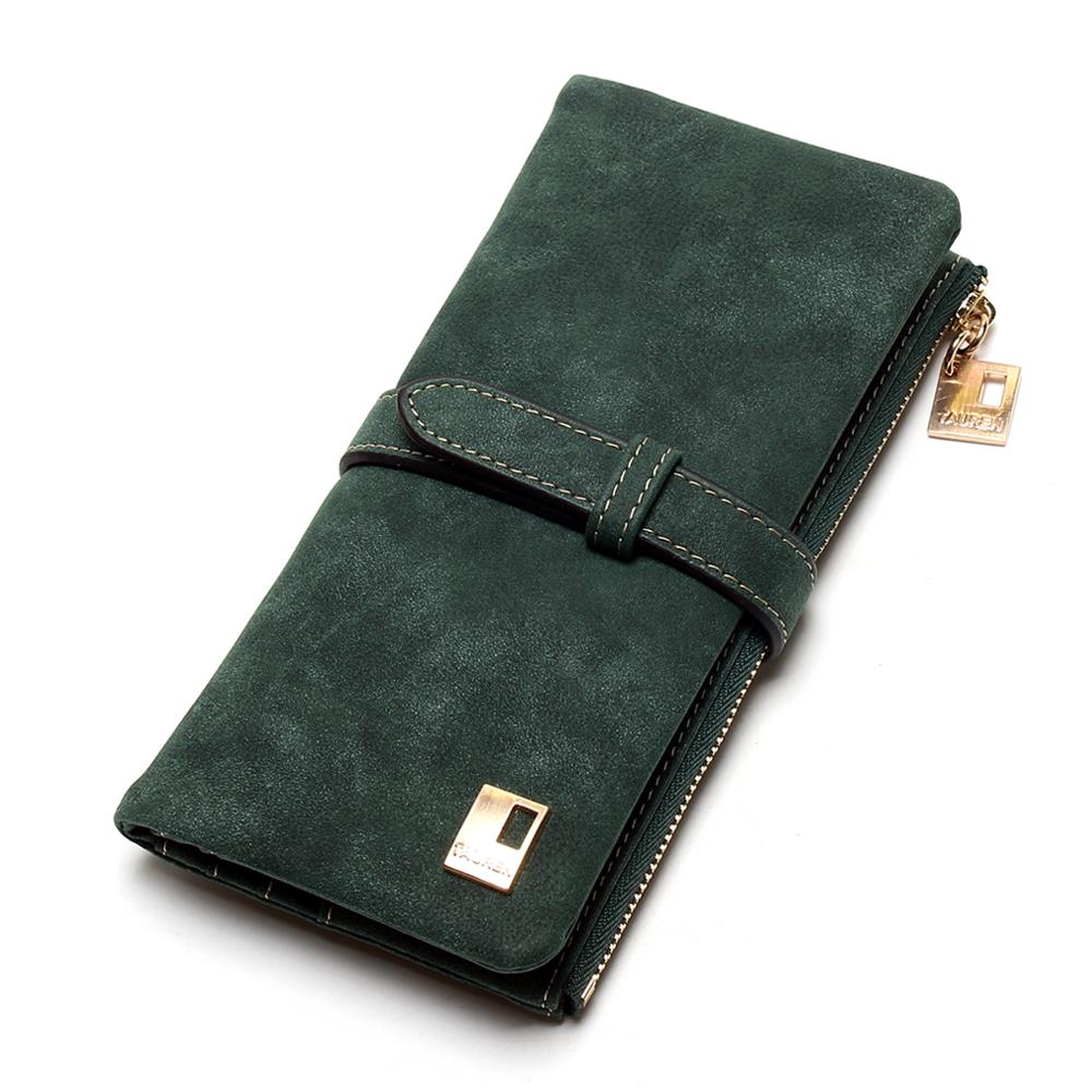 Nubuck Leather Long Wallet