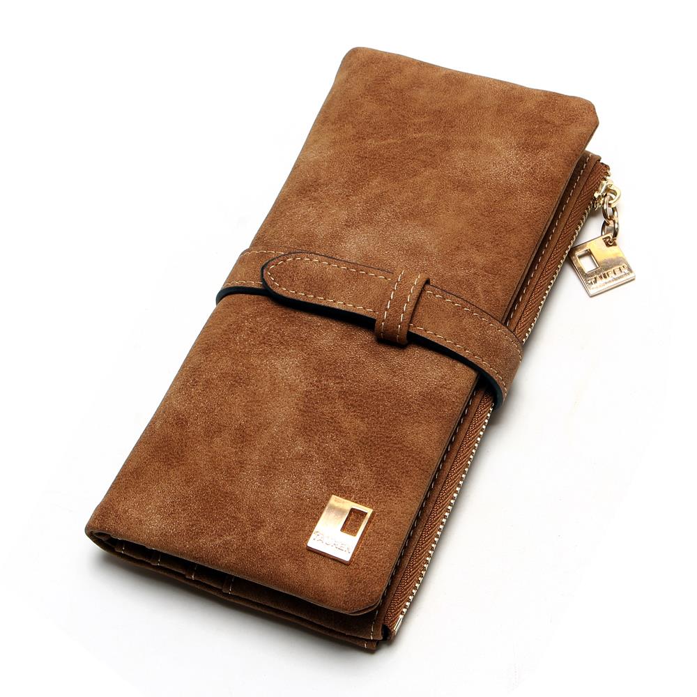 Nubuck Leather Long Wallet