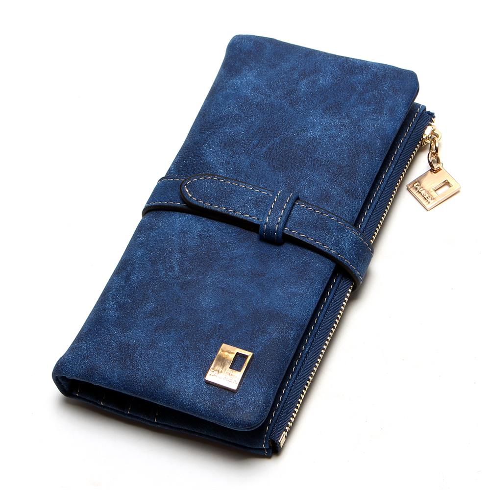 Nubuck Leather Long Wallet