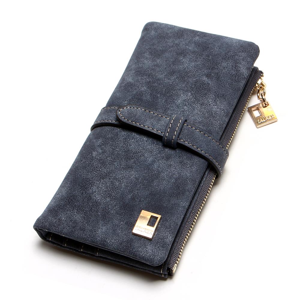 Nubuck Leather Long Wallet
