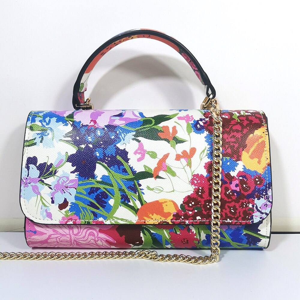 Colorful Printed Chain Mini Handbag