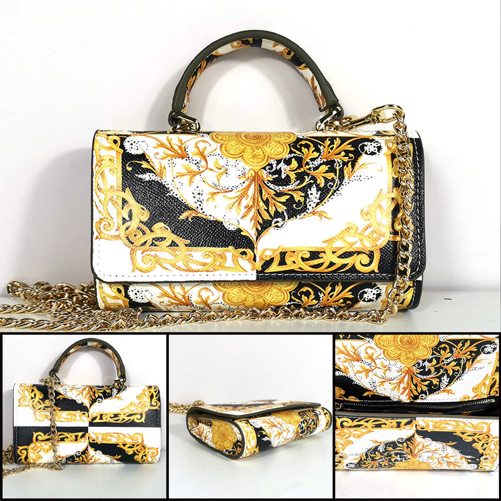Colorful Printed Chain Mini Handbag