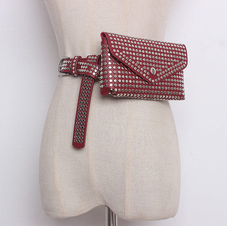 Glam Rock Rivet Belt Bag