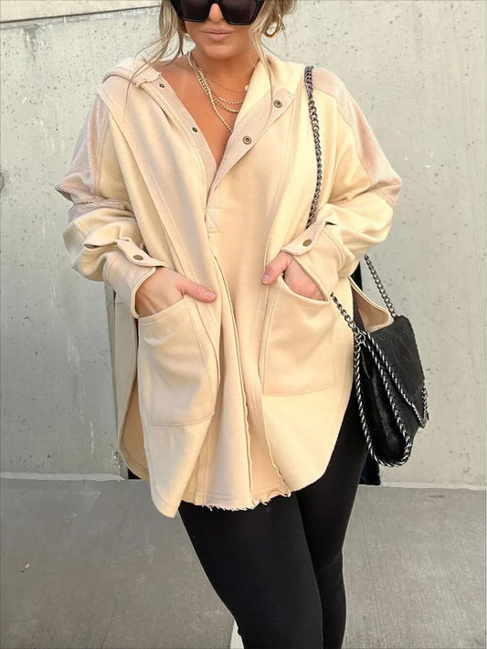 Tong Fashion Loose Casual Splicing Pullover