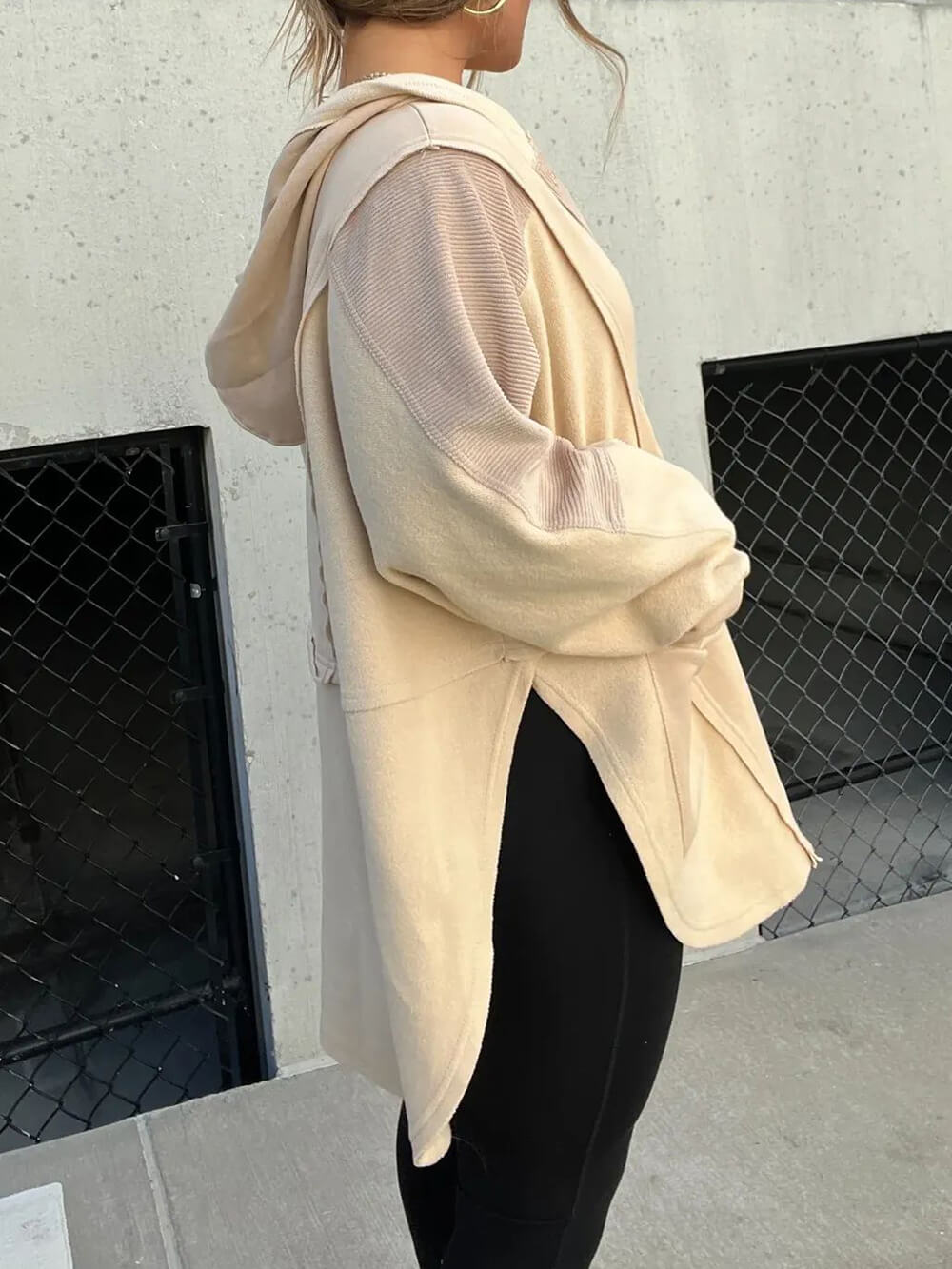 Tong Fashion Loose Casual Splicing Pullover