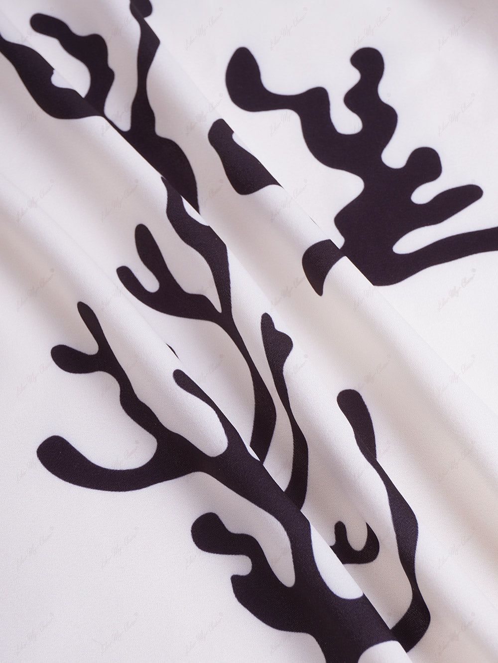 Hidden Button Closure Printed Pant Set