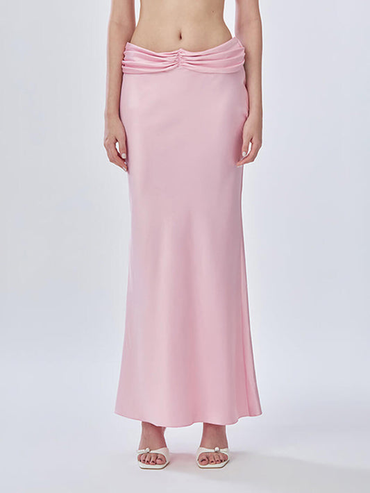 Satin Fishtail Skirt