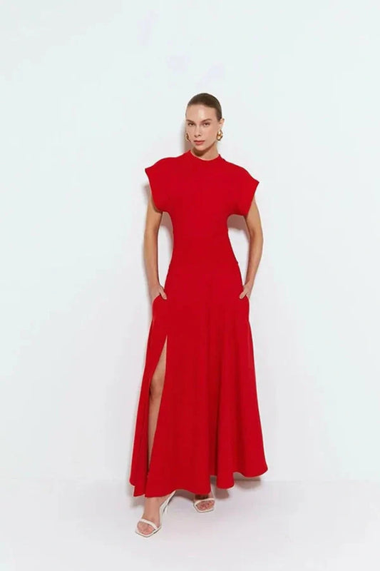 Crimson  Maxi Dress