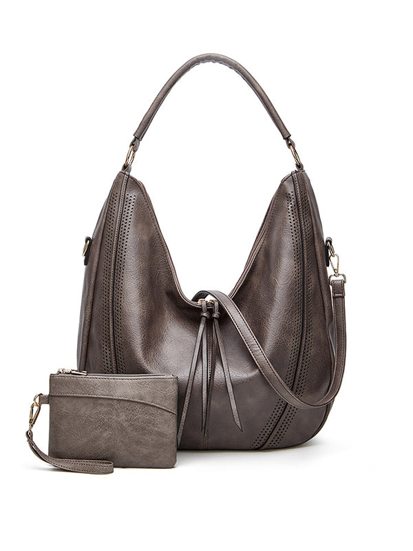 2 Pcs Pockets Zipper Handbags