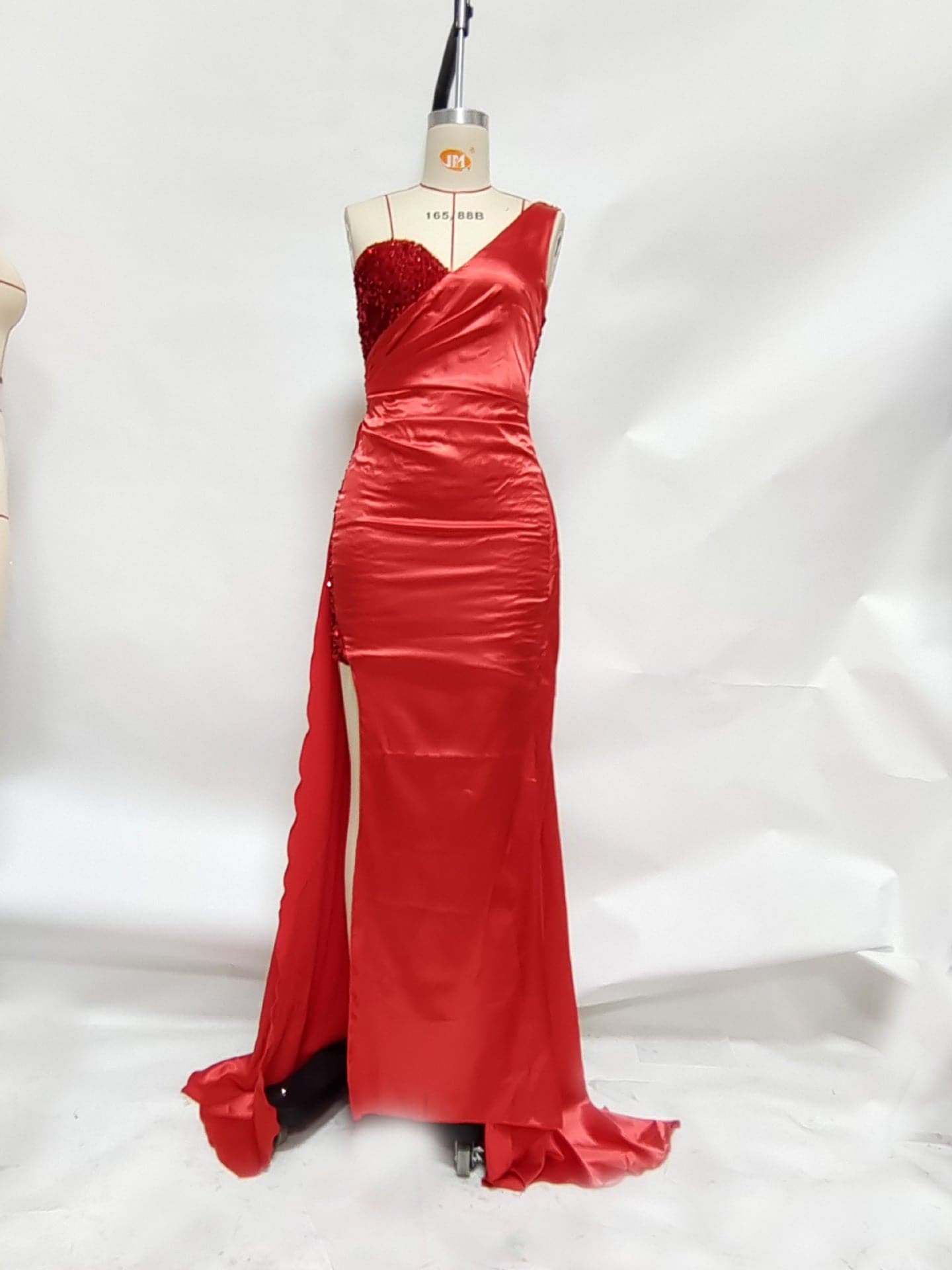 Vintage Red Shinny Ladies Dress