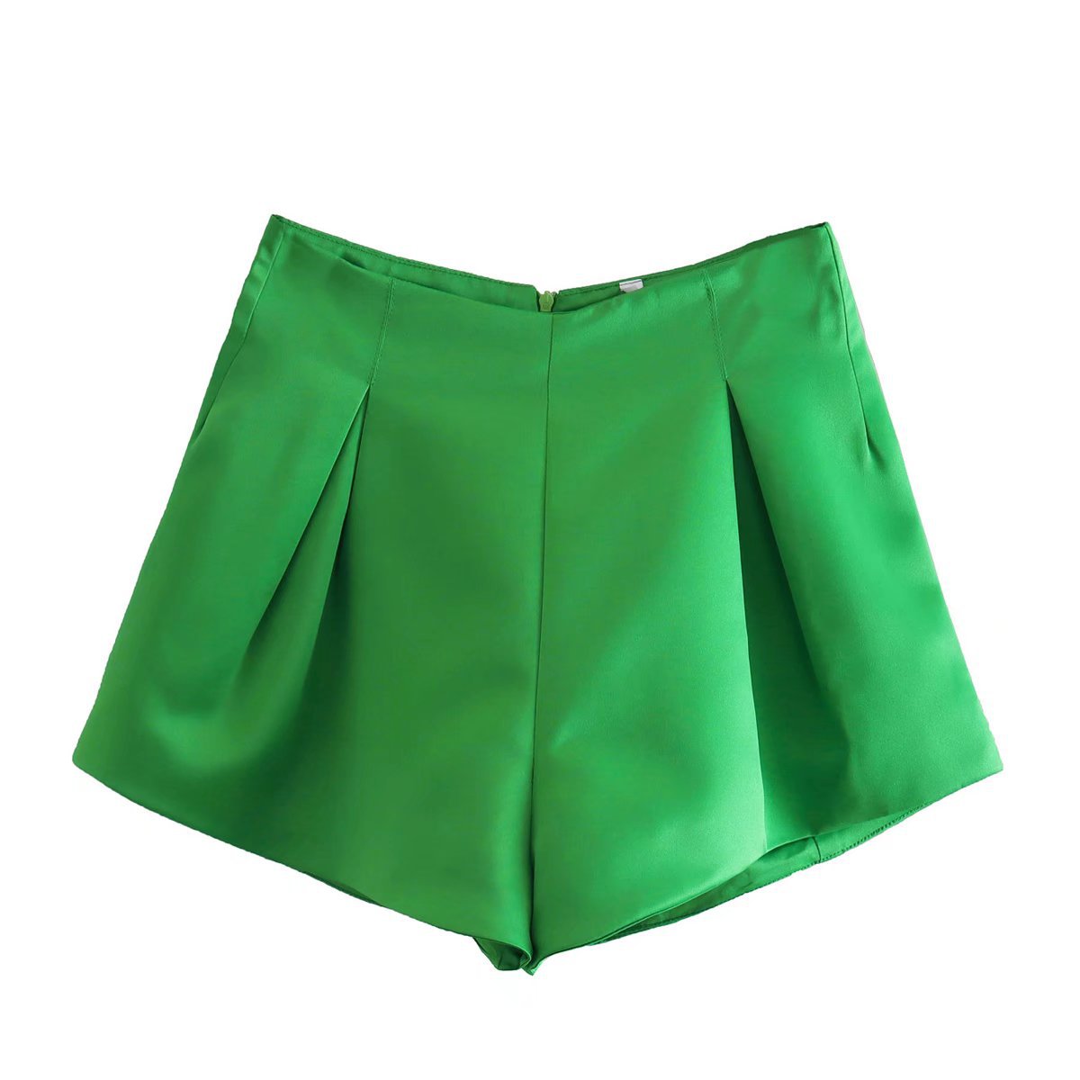 Hight Waist Hot-Shorts Elegant Loose Flare Mini Shorts Wide Leg Solid Color Shorts