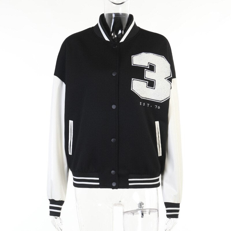 Stitching Letters Embroidery Baseball Uniform Jacket