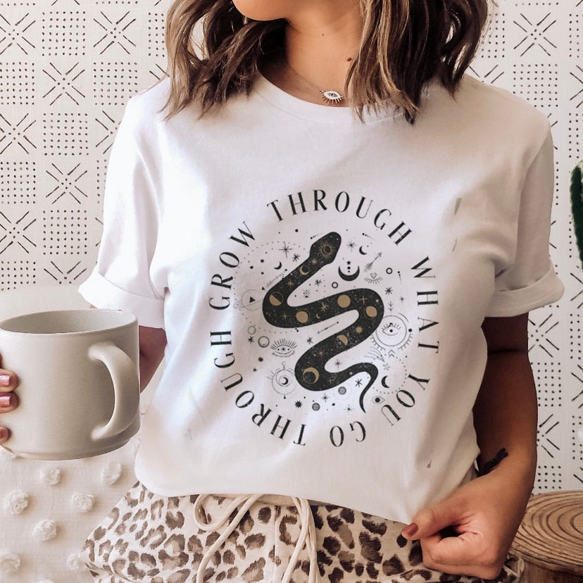 Ladies Mushroon Frog Tshirt Fashion Cartoon Animal Lady Print Tee