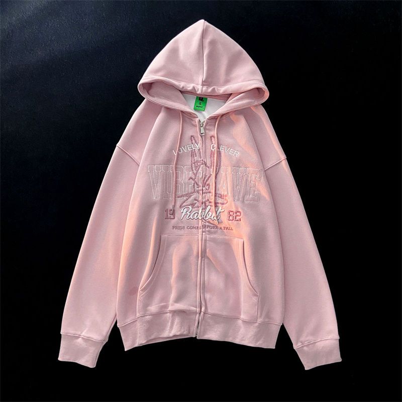 Retro Letter Embroidery Hoodie