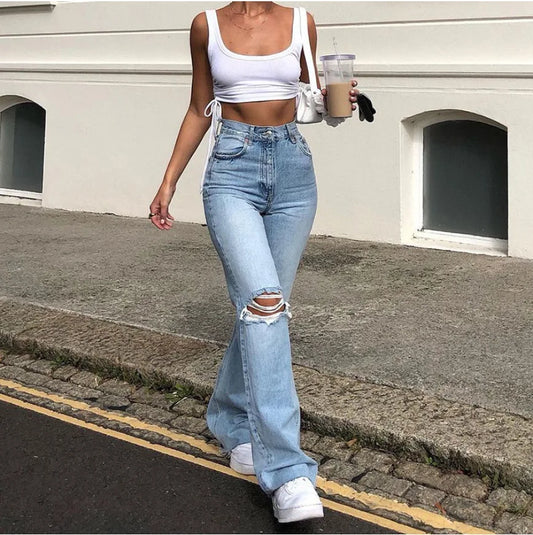 Fashion Denim Flared Casual S-2XL Women's Jeans
