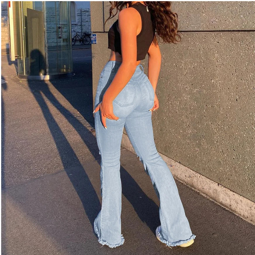 Fashion Denim Flared Casual S-2XL Women's Jeans