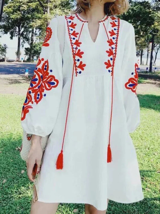 Retro Bohemian Holiday Dress for Boho Dress