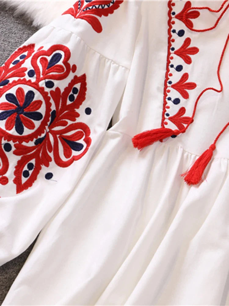 Retro Bohemian Holiday Dress for Boho Dress