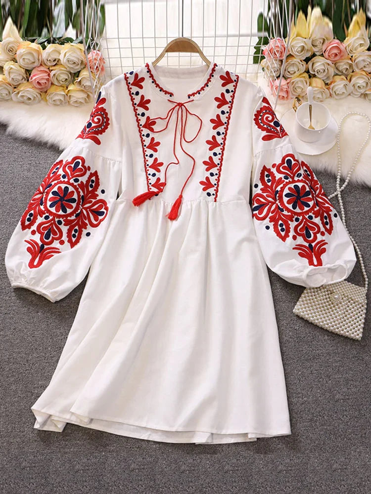 Retro Bohemian Holiday Dress for Boho Dress