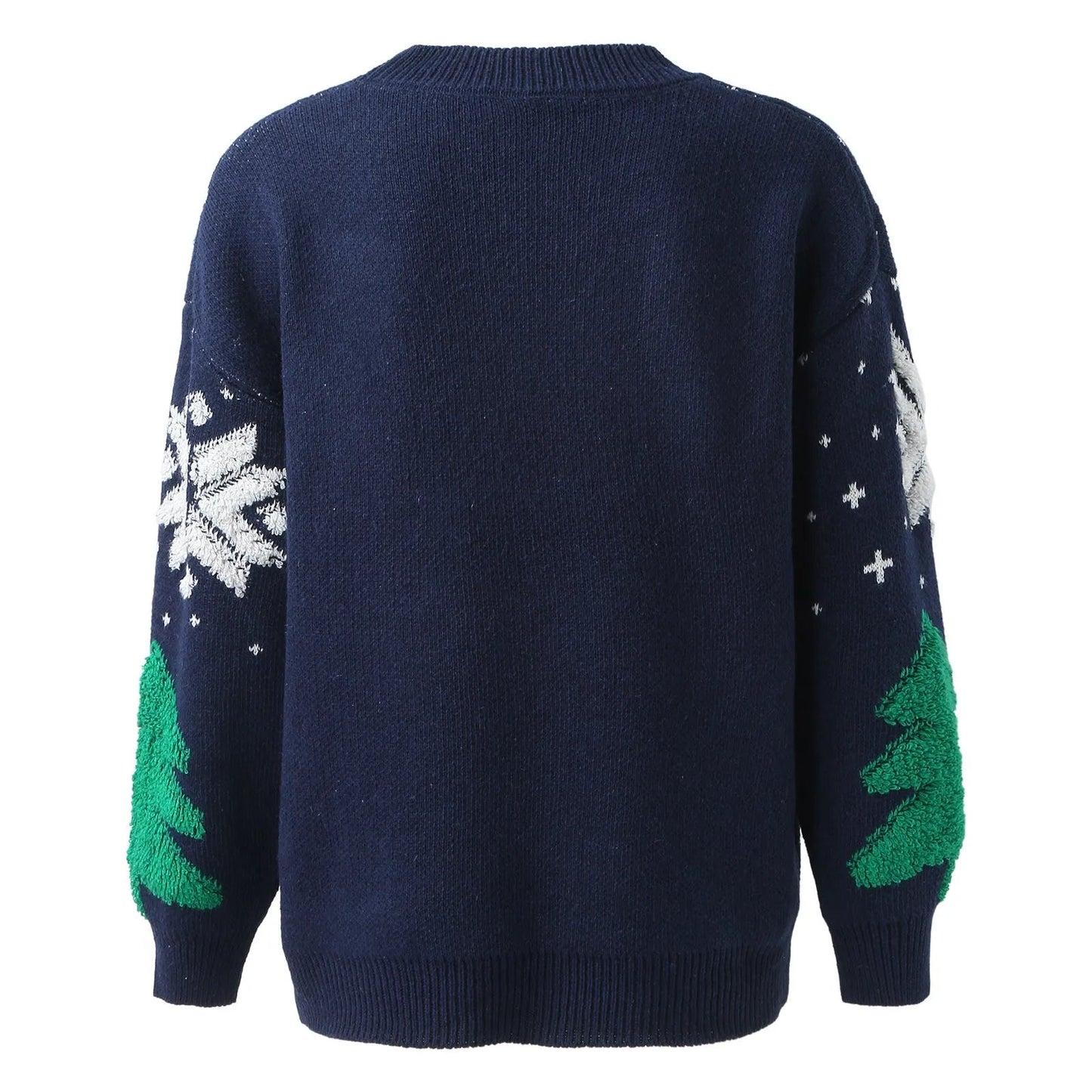 Vintage Korean Loose Round Neck Long Sleeve Christmas Sweater