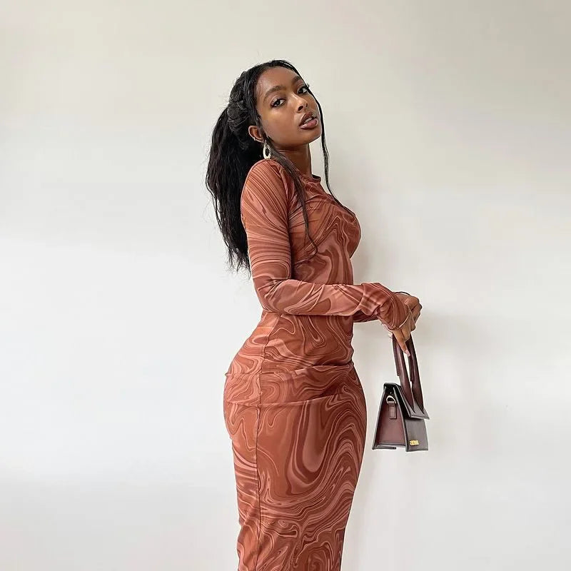 Satin Slip Bodycon Midi Dress