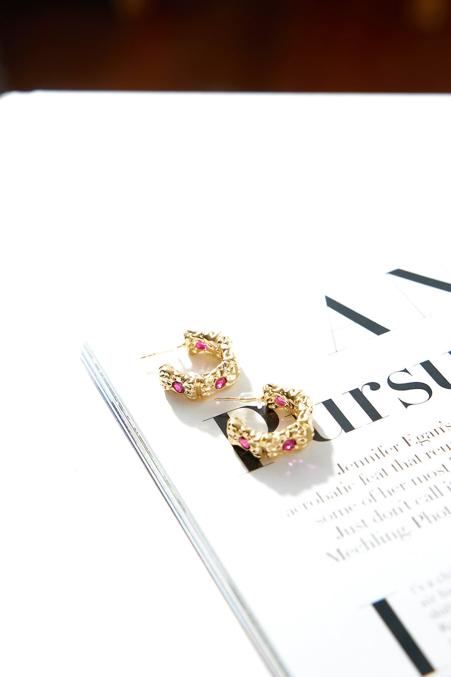 18k Gold Plated Gorg Gems Earrings Gold