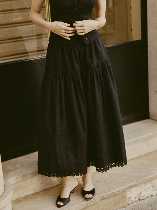 Sebastiane Cotton Midi-Skirt