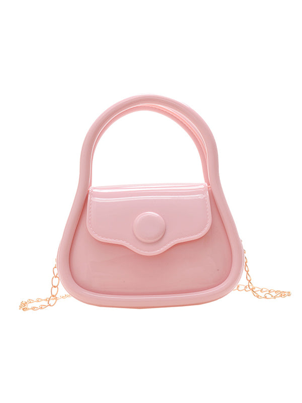 Chains Solid Color Satchels Crossbody Bags