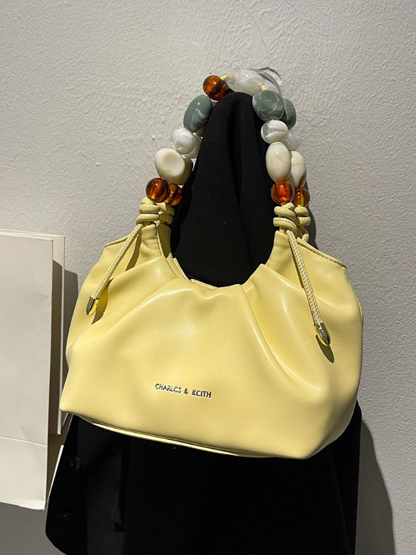 Beaded Pleated Split-Joint Handbags Shoulder Bags