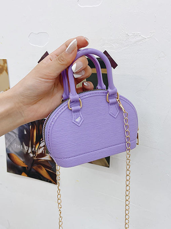 Chains Geometric Zipper Satchels Crossbody Bags