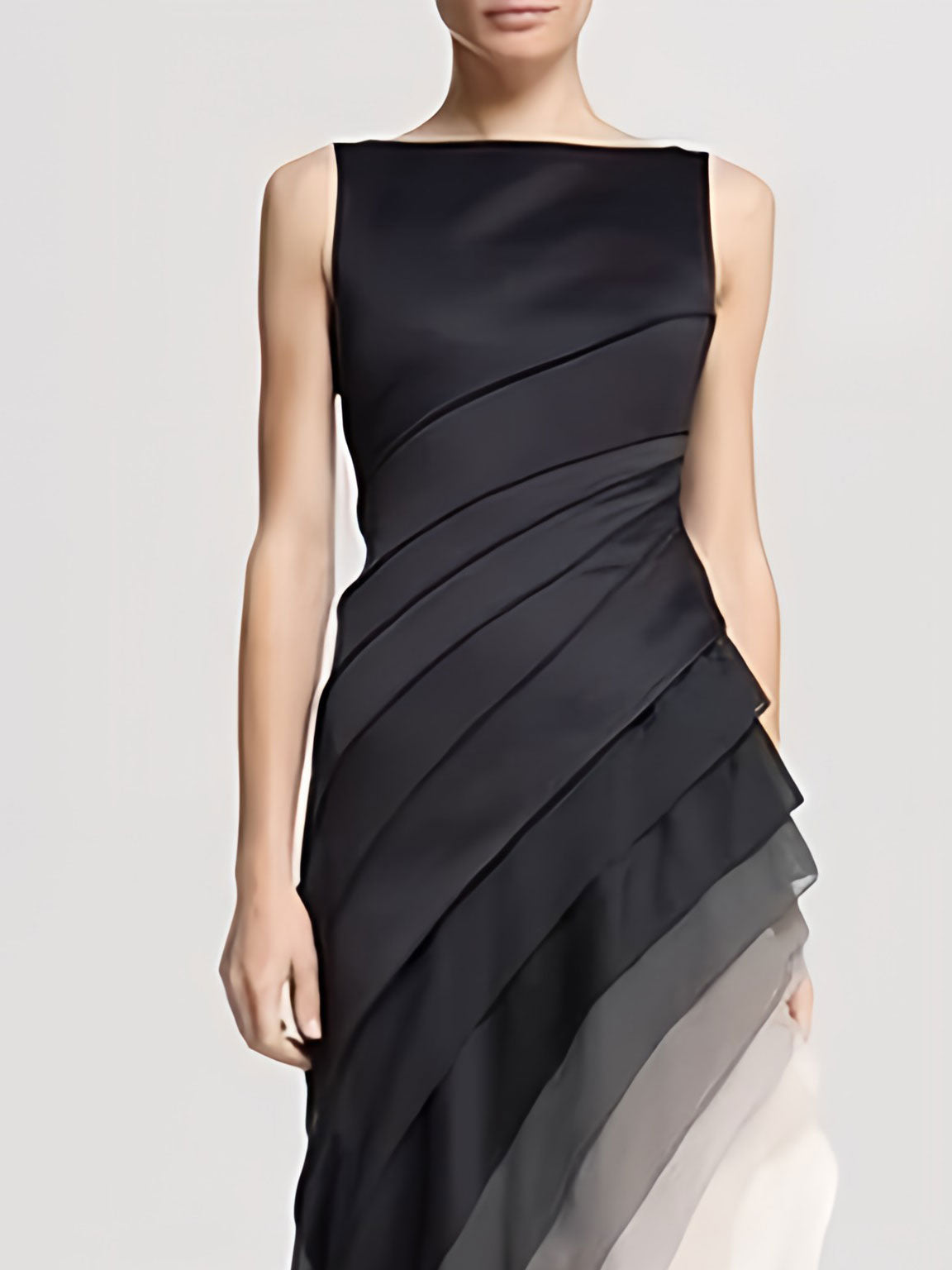 Layered High Waist Long Dress