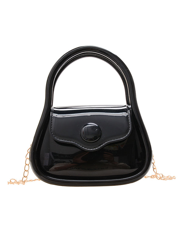 Chains Solid Color Satchels Crossbody Bags