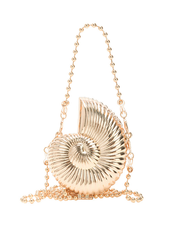 Chains Geometric Solid Color Satchels Crossbody Bags