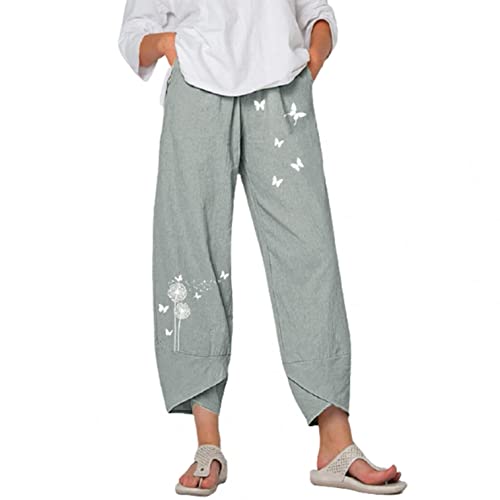 Palazzo Lounge Pants Wide Leg Printed Cropped Bottoms Baggy Trousers Sweatpants
