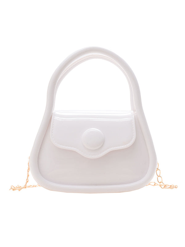 Chains Solid Color Satchels Crossbody Bags