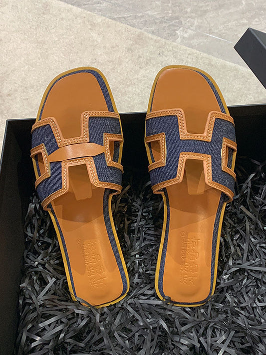 Hollow Open Toe Split-Joint Slippers Sandals