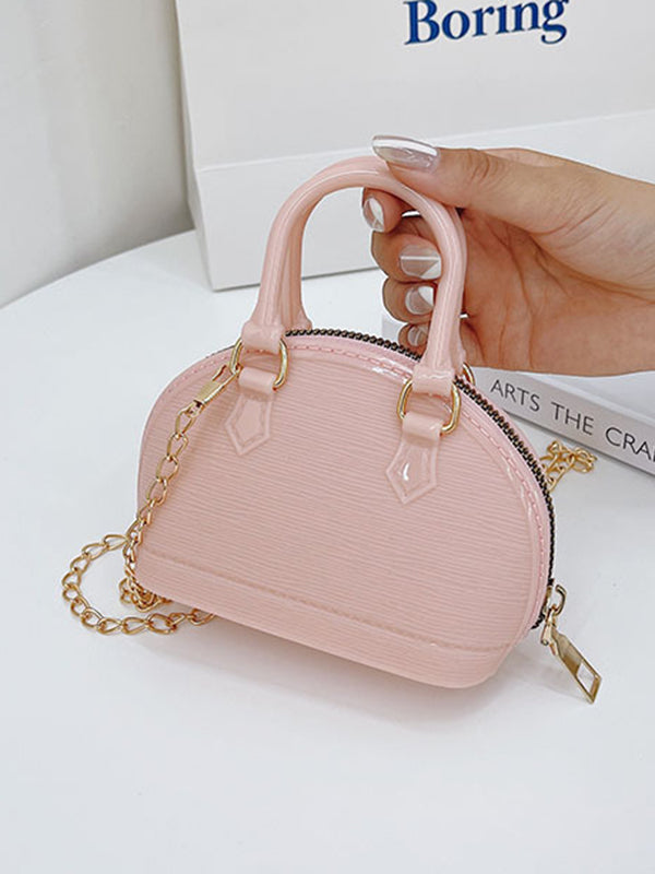 Chains Geometric Zipper Satchels Crossbody Bags