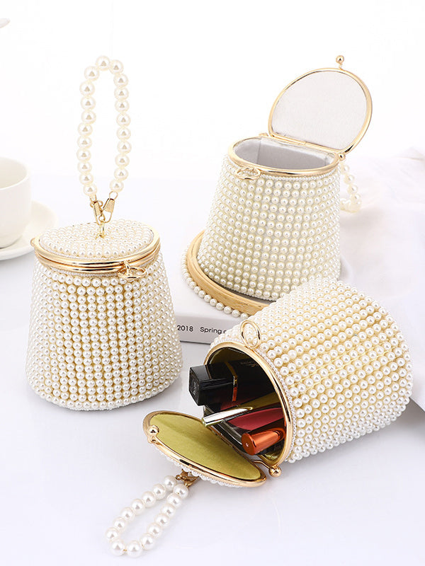 Geometric Pearl Handbags