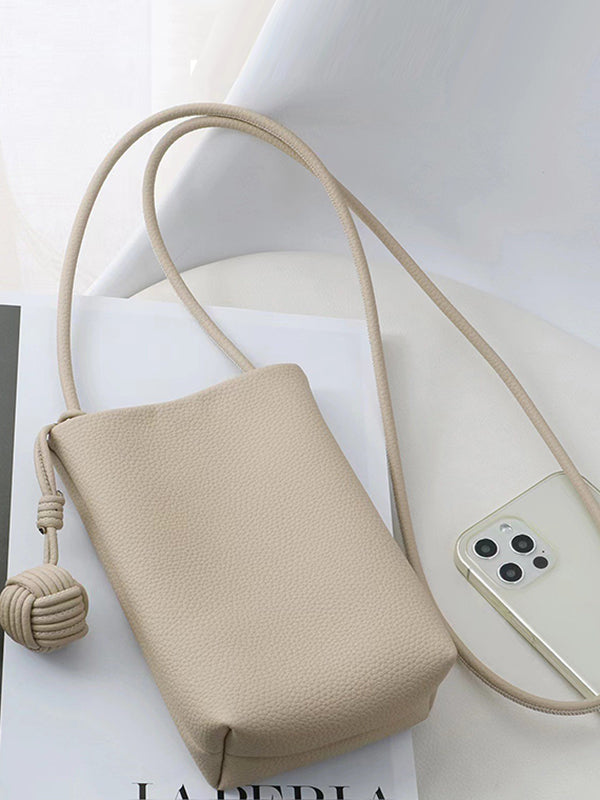 Solid Color Split-Joint Mini Handbags Crossbody Bags Bags