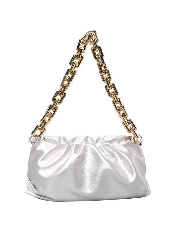 Chains Pleated Split-Joint Handbags Bags