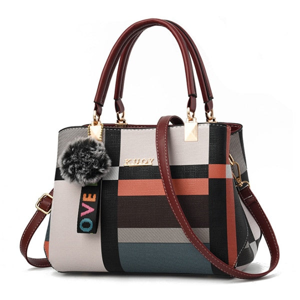 Casual Plaid Shoulder Bag for Women